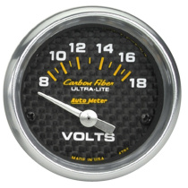 Voltmätare 52mm 18V (Elektrisk) CARBON FIBER